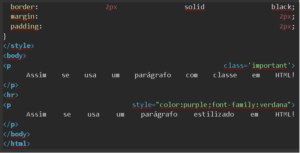 texto HTML