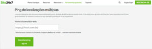 Ferramenta para teste de ping Site24x7