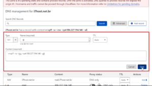 Colar código txt no cloudflare