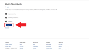 Configurações rápidas