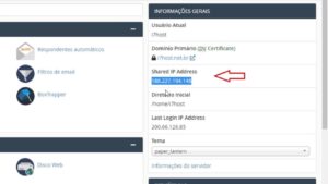Copiar ID do painel cPanel - migração de e-mail