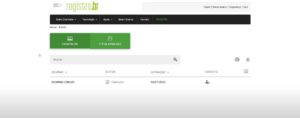 Domínios registrados