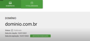 Administração do domínio 