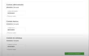 Contato administrativo