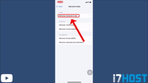 adicionar contas de e-mail