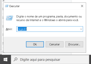 Encontrar editor de registro 