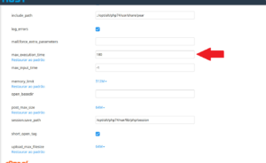 Função Max Execution Time