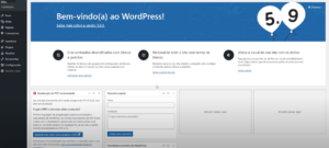 Página inicial do WordPress