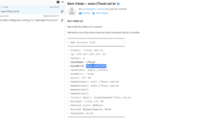 Informações de acesso 
