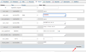 Modificar senha do usuário WordPress