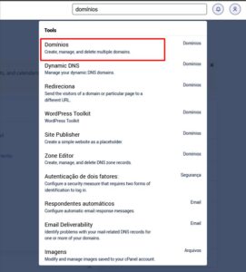 Ajuste de create domínio no cpanel