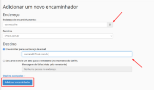 Adicionar um novo encaminhador