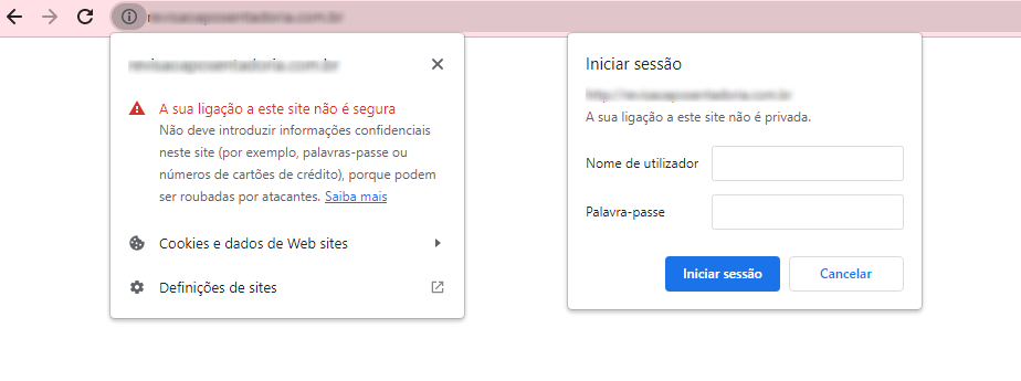 Site inseguro