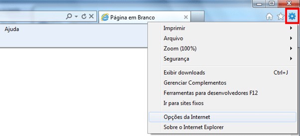 Limpeza do navegador Internet Explorer