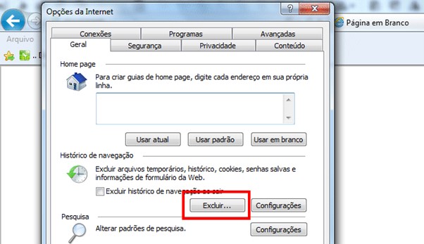 Tutorial limpeza do navegador