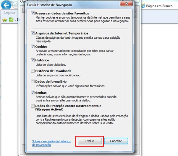 Tutorial limpeza do navegador