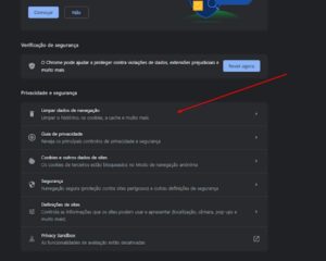 Como fazer limpeza no navegador