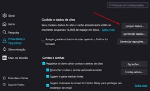 eliminando dados de navegação 