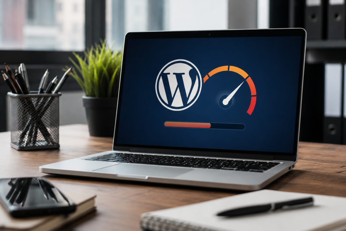 Painel WordPress lento sendo analisado por especialista em performance web