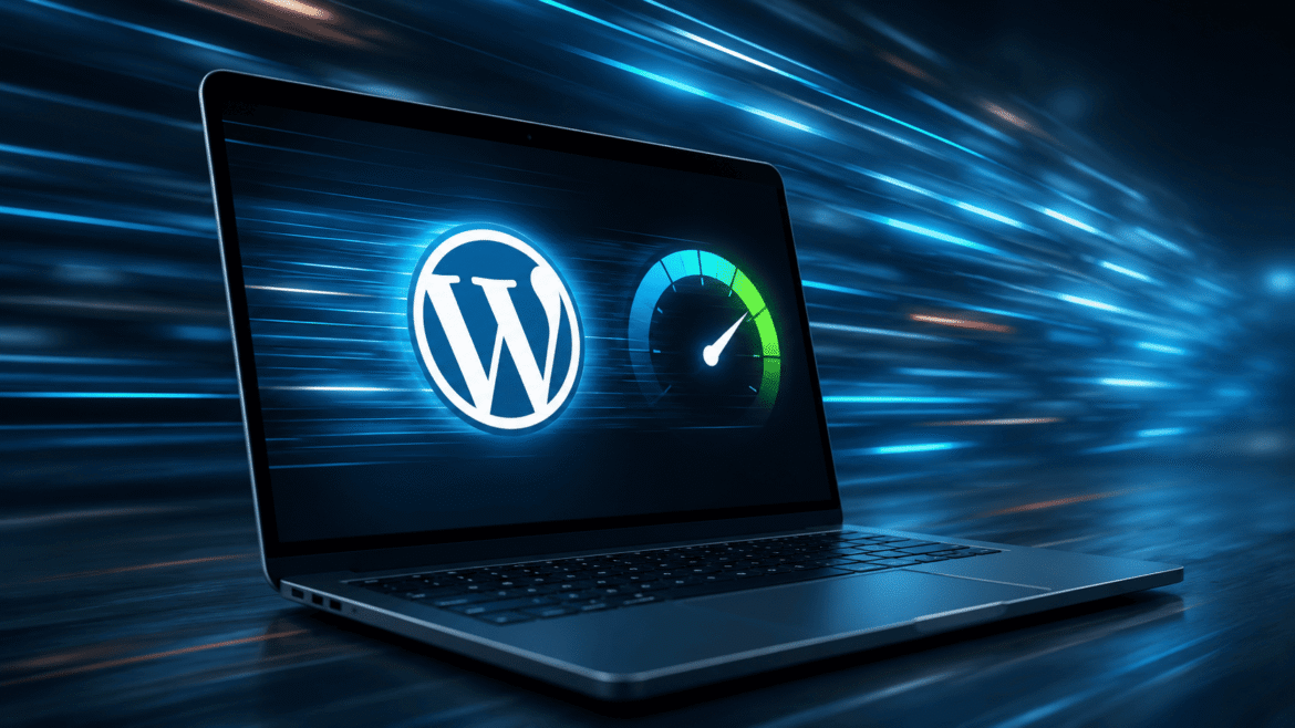 Especialista analisando o desempenho de um site WordPress utilizando ferramentas de otimização