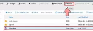 Editar .htaccess