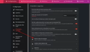 Limpar dados de navegação