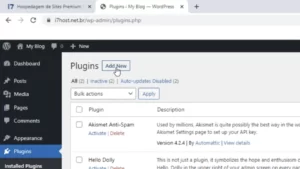 Como migrar WordPress de Localhost para a hospedagem i7 Host -Adicionar plugin