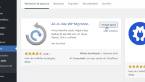 Como migrar WordPress de Localhost para a hospedagem i7 Host-Ativação plugin WP Migration