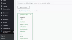 Como migrar WordPress de Localhost para a hospedagem i7 Host -Arquivo backup