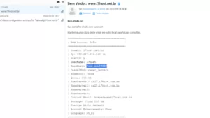 Informações de acesso